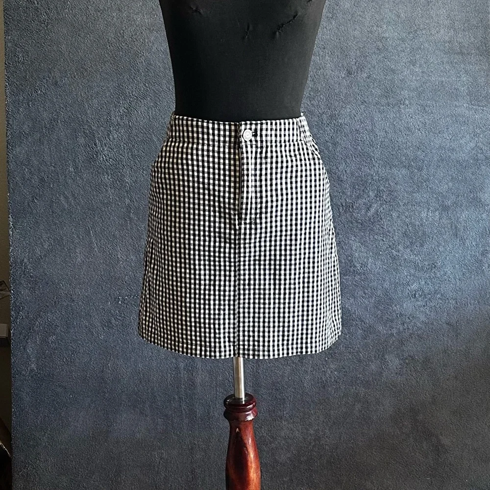HOLLISTER WOMENS FITTED MINI CHECKERED SKIRT SZ XS - Picture 7 of 11